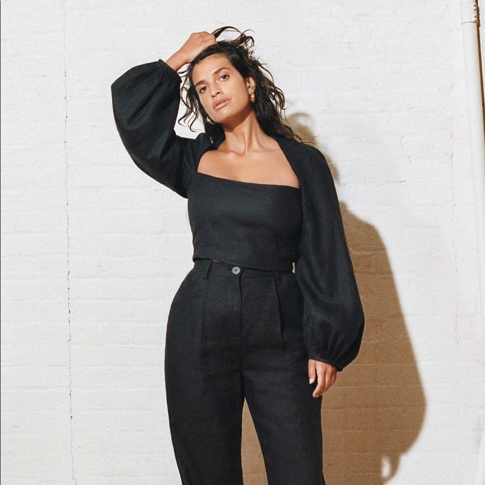 Mara Hoffman Moon Top in Black